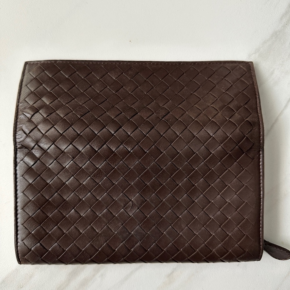 Bottega Veneta Dark Brown Intrecciato Leather Wallet - Picture 3 of 7